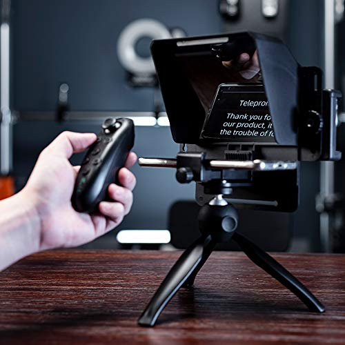 Ambitful Pronstoor Teleprompter Kit Portable Inscriber Mobile Phone Artifact Video With Remote Control For And Dslr Recording (Mini Teleprompter+Mini Tripod)