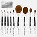 Magnifeko Professional Soft 9 Piece Oval Makeup Brush Set for Contour-Open Box