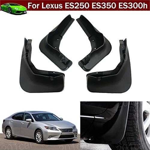Yilaite 4pcs Front + Rear Car Mud Flaps Splash Guards Protective Fender Mudguards Mudflaps Mud Guards Custom Fit For ES250 ES350 ES300h 2013 2014 2015 2016 2017 2018