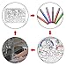 Mombella Reusable Mark-mat Coloring Mat Silicone Placemat,146 Inch, 2 Mats & 6 Marker Pens Value Package,3 Years+, Pretty Girl and Happy Christmas - Advanced
