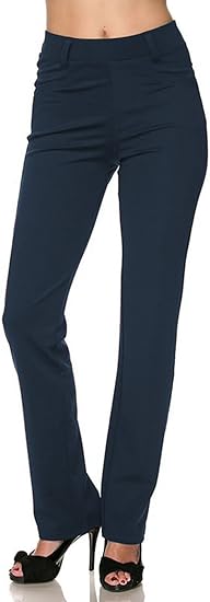 Vina Vino Women S Pull On Stretchy Solid Dressy Pants Amazon Ca Clothing Shoes Accessories