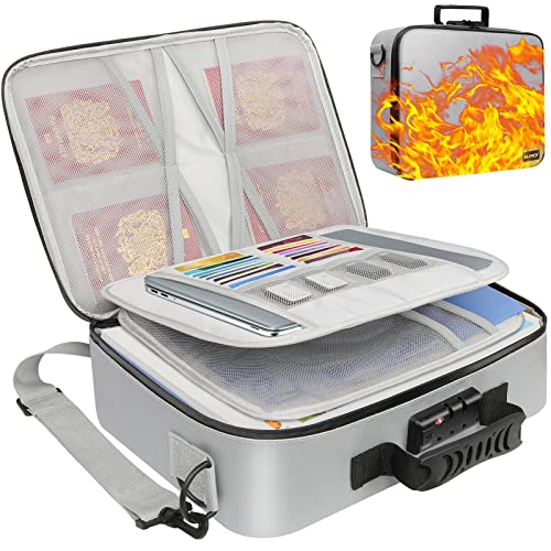 IDEATECH File Organizer Bags, Fireproof Document Bag, 3Layer Home