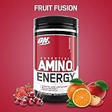 OPTIMUM NUTRITION ESSENTIAL AMINO ENERGY, Fruit Fusion, Preworkout and Essential Amino Acids with Green Tea and Green Coffee Extract, 30 Servings