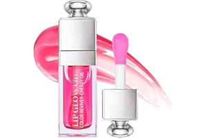 GECOMO Moisturizing Lip Oil,No-Sticky Gloss Balm Care,Fruit Flavoured Oil for Dry Lip's Hydrating and Nourishing (007#Raspberry) 0.2 OZ