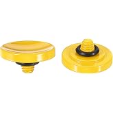 PATIKIL Camera Shutter Button, 2 Pack Soft Shutter Release Button Pure Copper Camera Button Concave Suitable for Nikon for Fujifilm for Leica DSLR/SLR Camera, Yellow