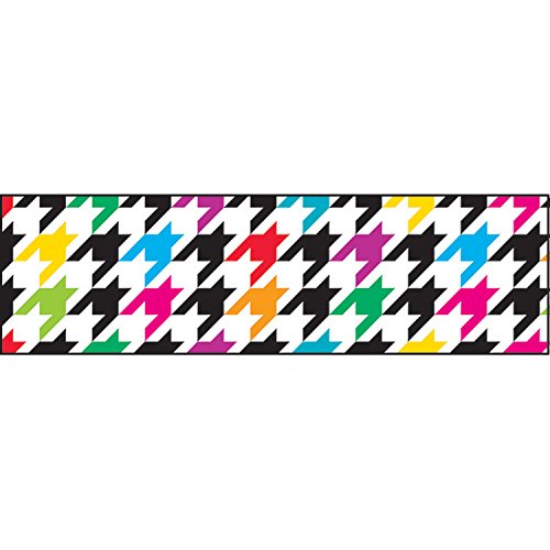 Trend Enterprises Hounds Tooth Multicolor Bolder Borders (11 Piece), 2-3/4" x 429"/35.75'