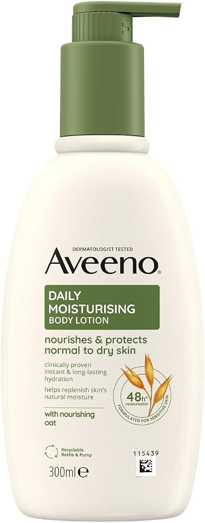 Aveeno Daily Moisturising Body Lotion 300ml Sensitive Dry Skin Oat Hydration