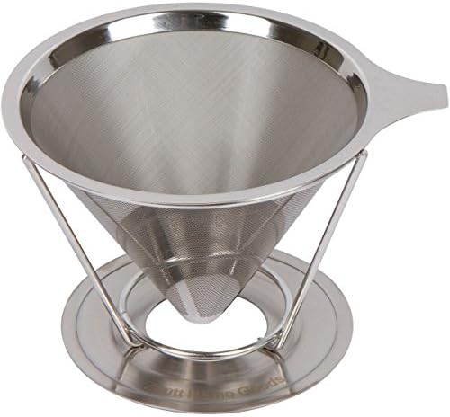 Stainless Steel Pour Over Coffee Dripper -- Reusable Permanent Drip Coffee Maker