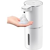 Automatic Foaming Soap Dispenser, 4-Level Adjustable Foam, Wall Mount | USB Rechargeable, 12.8oz/380ml, Touchless Hand &amp; Dish Foam Soap Dispenser for Bathroom, Kitchen, Hotel, Restaurant, School