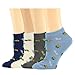 Mcool Mary Womens Ankle Socks, Low Cut Pineapple Socks Funky Non-Slip No Show Cotton Casual Socks 4 pack