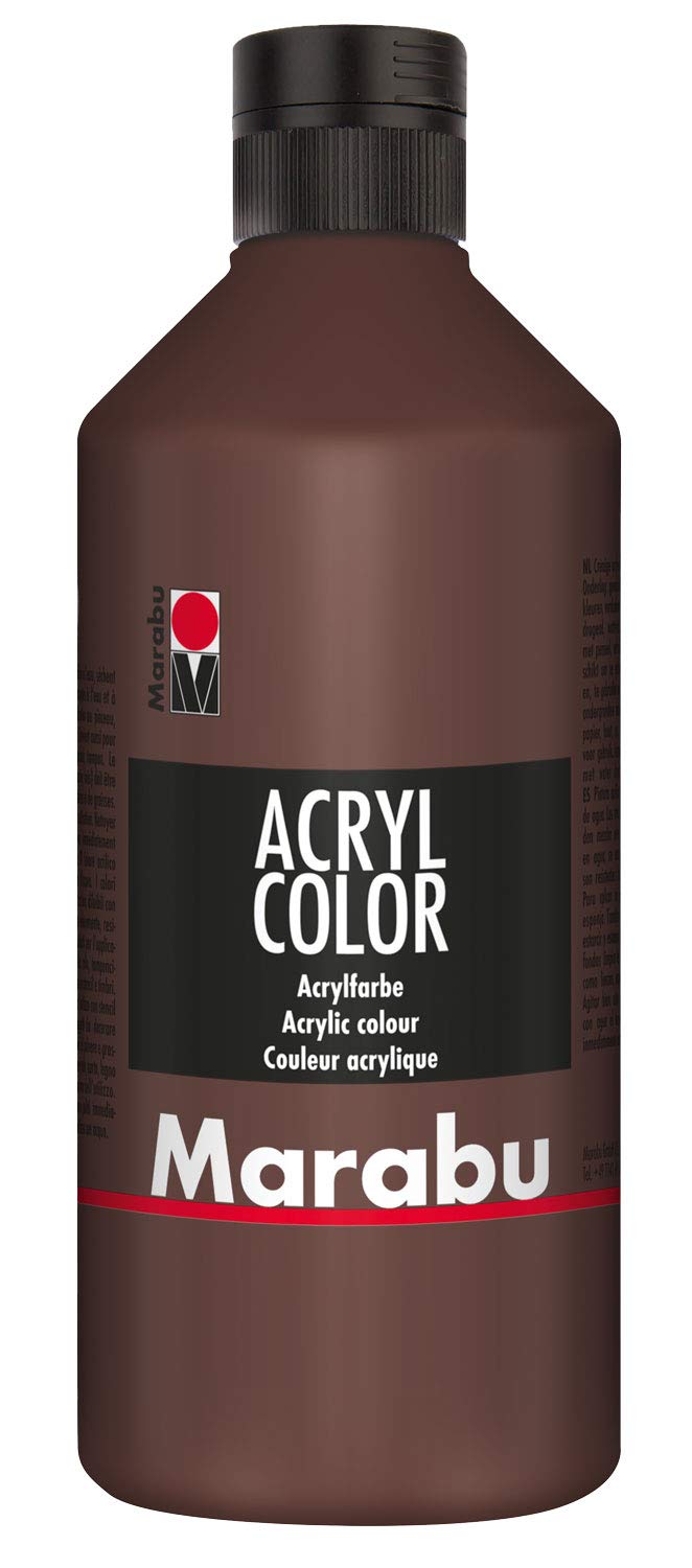Marabu Acrylic Colour, 500 ml mid-brown