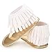 Voberry Toddler Baby Girls Tassel Sandals Soft Soled Anti-slip Fringe Footwear Shoes (0-6 Month, White 1)