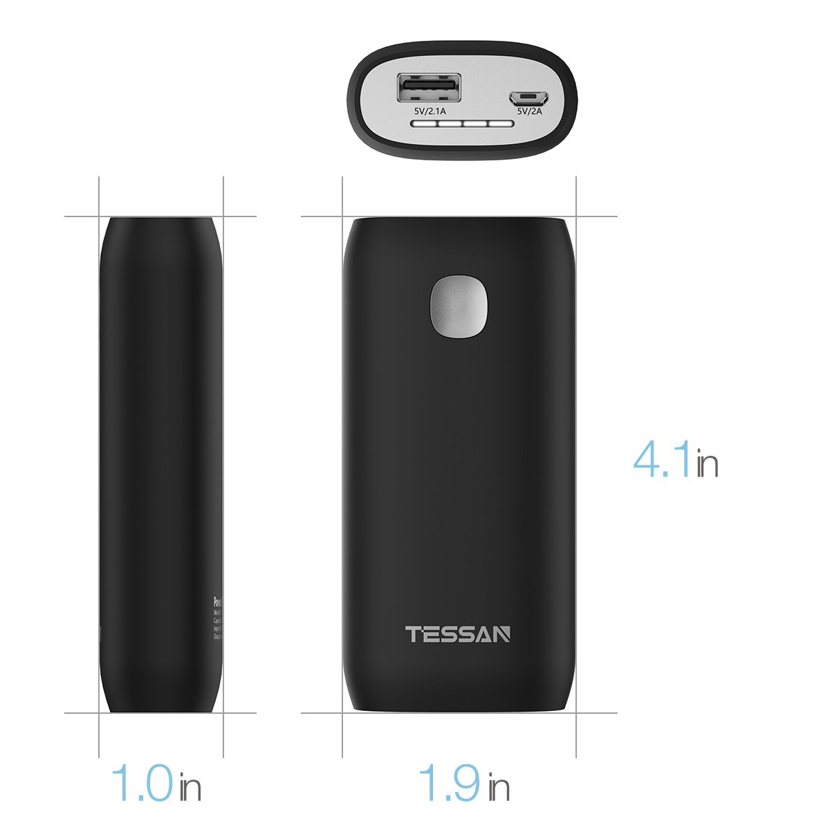 TESSAN Portable Power Bank iPhone - 5200mAh Battery Pack Quick Charge Portable Charger - Fast External Battery Pack for Cellphone, iPad, Samsung Galaxy Android