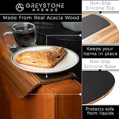 Amazon Com Greystone Avenue Sofa Arm Table Couch Table With Non
