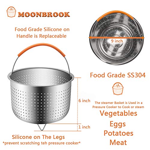image for MOONBROOK Steamer Basket For Instant Pot Accessories 6 or 8 qt-Instant