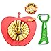 Corer Slicer Peeler and Divider Set Cuts 20 Thin Apple Slices For Kids Onion Slicer for Vegetables Tomato Potato Slicer with Bonus Julienne Peeler Slicer Zester Kitchen Gadgets