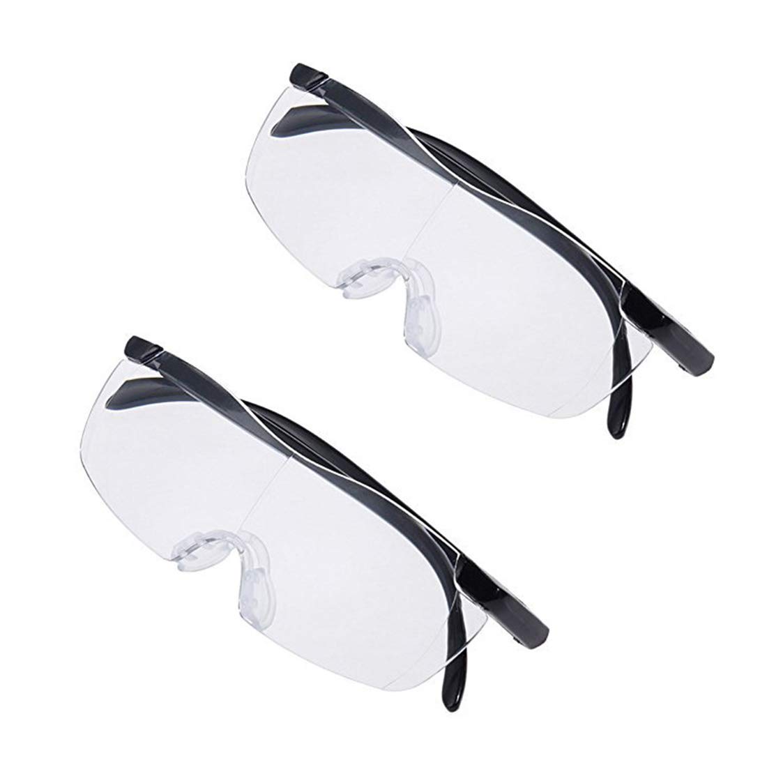 Angzhili 2 Pairs Big Vision Magnifying Glasses 160 Times Magnifying Eyewear