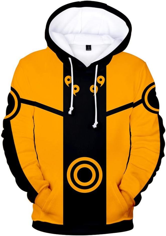 NJunicorn Uncle Naruto Hoodie Hokage Sweatshirt Outerwear Japanese Anime Novelty Drawstring 3D Print Hooded Cloth