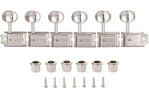 Premium Vintage Guitar Tuners Tuning Machines Peg Guitar Tuning Keys with Split Shaft for Strat/Tele/Jaguar Metal Oval Key Ri