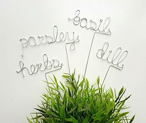 4 Herb Plant Markers Garden Stakes Outdoor Decoration Mother's Day Gift