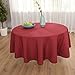 HIGHFLY Linen Round Tablecloth 60 Inch Waterproof Wine Tablecloth for Home Kitchen Dining Room