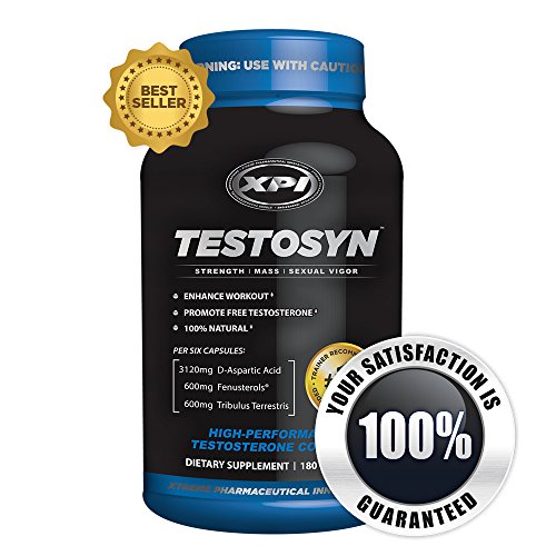 Testosyn - High Performance Testosterone Booster Supplement, 180 Count image