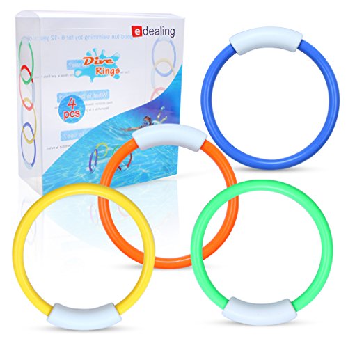 edealing(TM) 4 X Underwater Swimming Diving Sinking Pool Toy Rings For