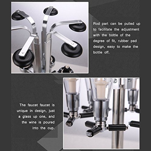 Liquor Dispenser Hukoer Liquor Dispenser Stainless Steel 6 Bottle