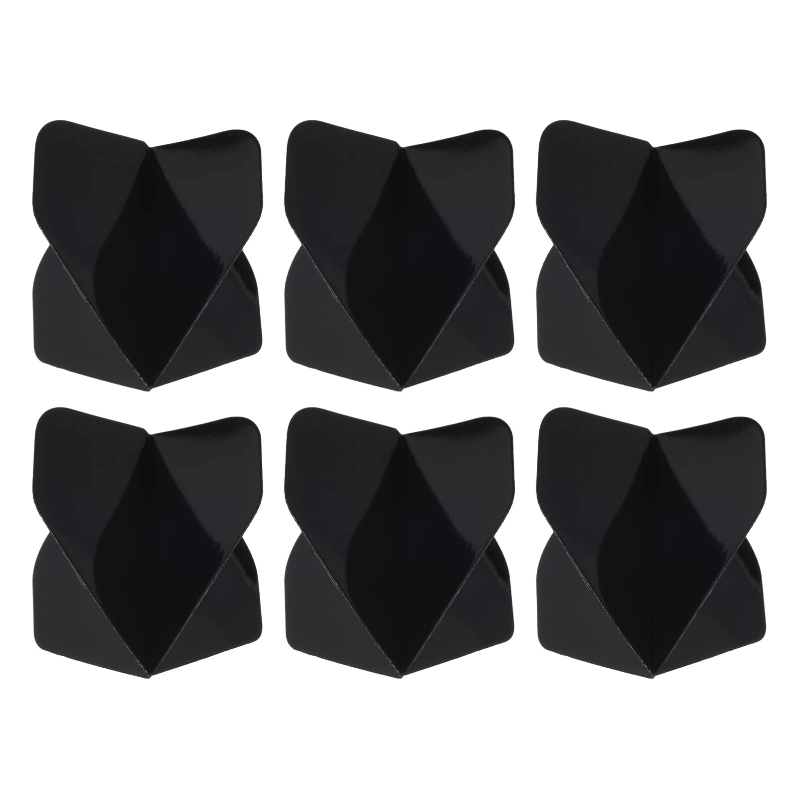 PATIKIL Dart Flights, 6 Pack PET Standard Darts Accessories Replacement Parts for Soft Tip Steel Tip, Black