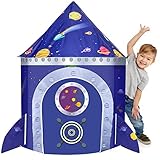 Vimpro Play Tent for Kids, Rocket Ship Playhouse Planet Design and Brilliant Appearance with Storage Bag, Spaceship Kids Play Tent Great for Toddlers, Indoor & Outdoor Use, Improve Imagination