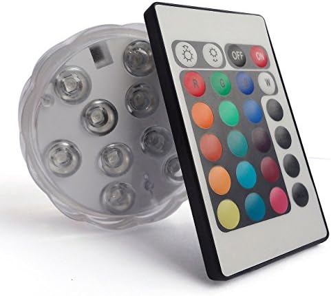 Tripop Submersible LED Tea Light, RGB Changing and Batteries Powered Floral Lamp W/ Remote Control (1 Pack)