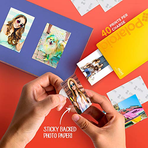 Polaroid Mint Sofortdruck-Digitalkamera (Gelb), Druck auf Zink 2x3 Fotopapier mit festhaftender Rückseite – Bild 4