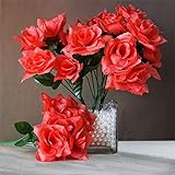 Efavormart 84 Artificial Open Roses for DIY Wedding Bouquets Centerpieces Arrangements Party Home Wholesale Supplies - Coral