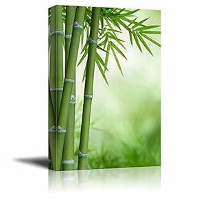 Green Stalks And Blur - Canvas Art