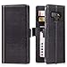 iPulse Galaxy Note 9 Wallet Case Leather Journal Series Italian Full Grain Leather Handmade Flip Case for Samsung Galaxy Note 9 with Magnetic Closure - Black