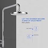Yosoo 8-inch RGB LED Shower Head Stainless Steel Temperature Sensor Waterfall view 5