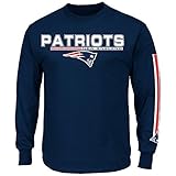 New England Patriots Majestic Primary Receiver V Long Sleeve Men's T-Shirt