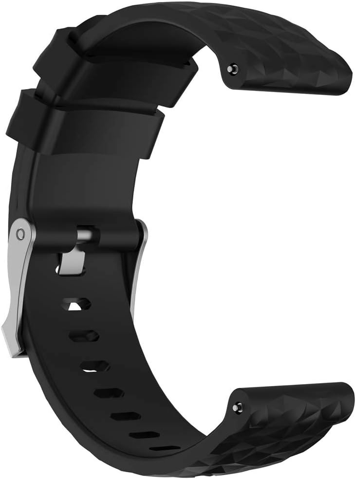 LANDUM Silicone Replacement Watch Band Strap for Suunto Spartan Sport Wrist HR Baro — Black