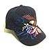 Patriotic USA American Flag Red White Blue Stars Flying Birds Baseball Cap Hat 3D Embroidery (Navy)