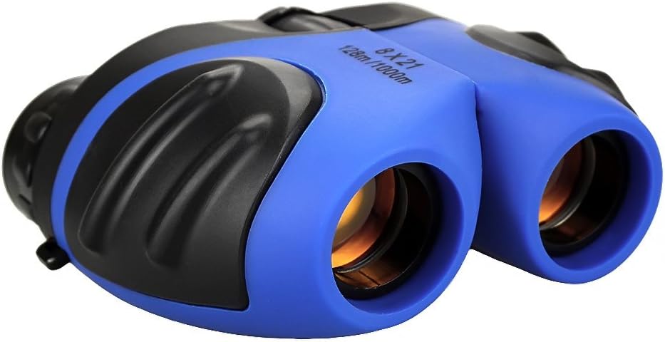 Dreamingbox Toys for 4-5 Year Old Boys, 8 x 21 Compact Binoculars to Wildlife Zoo 4-10 Years Old Boy Girl Gifts Learning Girl Toys Age 3-12 Easter Christmas Xmas Stocking Fillers Blue