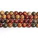 SHG Store 10mm Natural Round Picasso Jasper Gemstone Loose Beads Strand 15 Inch Beads for Jewelry Making