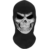 Ghost Mask Skull Balaclava Skull Ski Masks Skeleton Face Scarf Neck Gaiters for Men Motorcycle Cycling Outdoor