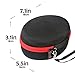 Khanka Hard Travel Case Replacement for OneOdio Adapter-Free Closed Back Over-Ear DJ Stereo Monitor Headphones (red Zipper)