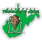 Marshall Thundering Herd 4 Inch State Shape Vinyl Decal Sticker Officially Licensed Collegiate Product