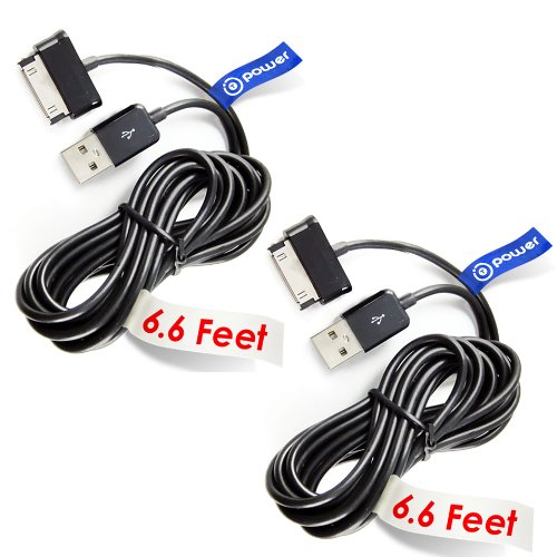 T POWER 2 x pcs 30-pin (6.6 ft Long Cable) Compatible with Samsung Galaxy Tab Note 7.0 7.7 8.9 10.1 Galaxy Tab 7