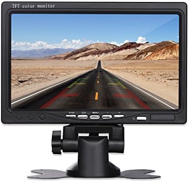 7” inch TFT LCD Car Monitor, Portable Backlight Digital Car Rear View Monitor for Backup Camera,Support 800x480,1024x768 Pixels,16:9/4:3,NTSC/PAL