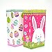 Lucky Party Easter Paper Bags - 20 Count (Pack of 1) - White/Red Solid Glossy Rabbit Theme - Easter & Birthday Occasion - Party Banners