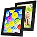SpoiledHippo 8x10 Picture Frame Collage - Set of 2 Black Wood Frames - Photo Frame for Wedding Certificate Family and Baby Pictures - Matted Frames for Wall with 4 Mats for 5x7 and 3x5 Photos