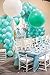 LAttLiv PartyWoo Balloons 100 Pack 12 Inch White & Tiffany Blue Balloons + 25m Free Ribbon Wedding Decorations Birthday Decoration Baby Shower Kids Party Supplies,3.2g