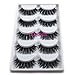 5 Pairs/Box 3D Real Mink False Eyelashes LASGOOS 100% Siberian Mink Fur Luxurious Wispy Natural Cross Long Hot Fake Eye Lashes Y7